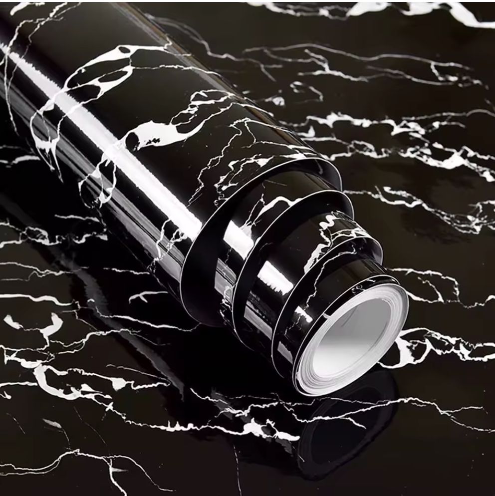 Vinilo Mármol Black Elegance