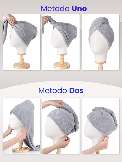 AquaSoft | Toalla de Microfibra Ultra Secado para Cabello