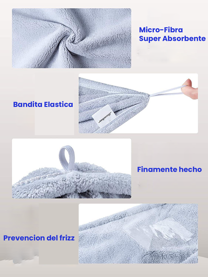 AquaSoft | Toalla de Microfibra Ultra Secado para Cabello