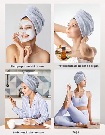 AquaSoft | Toalla de Microfibra Ultra Secado para Cabello