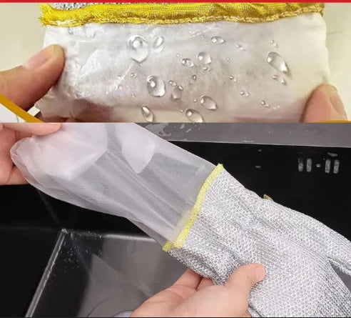 SteelScrub Gloves™ – Guantes Multiusos con Fibra Metálica (Pack x3)