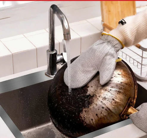 SteelScrub Gloves™ – Guantes Multiusos con Fibra Metálica (Pack x3)