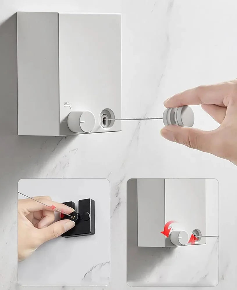 Tendedero Invisible Retráctil – Ahorra espacio con estilo