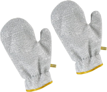 SteelScrub Gloves™ – Guantes Multiusos con Fibra Metálica (Pack x3)