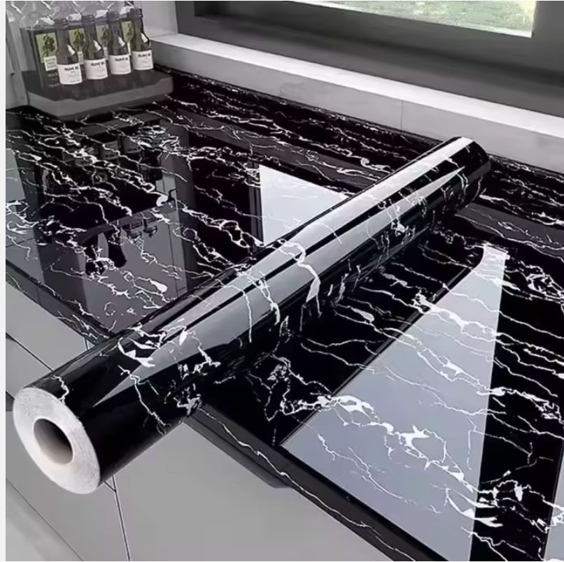 Vinilo Mármol Black Elegance