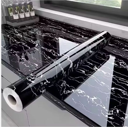 Vinilo Mármol Black Elegance